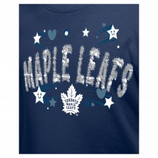 Футболка Подростковая Girls Toronto Maple Leafs New Era Navy Flip Sequin