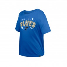 Подростковая Girls St. Louis Blues New Era Blue Flip Sequin T-Shirt