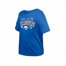 Подростковая Girls New York Islanders New Era Blue Flip Sequin T-Shirt Подростковая Girls New York Islanders New Era Blue Flip Sequin T-Shirt