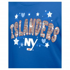Подростковая Girls New York Islanders New Era Blue Flip Sequin T-Shirt Подростковая Girls New York Islanders New Era Blue Flip Sequin T-Shirt