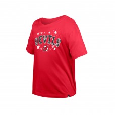 Футболка Подростковая Girls New Jersey Devils New Era Red Flip Sequin