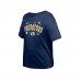 Подростковая Girls Nashville Predators New Era Navy Flip Sequin T-Shirt