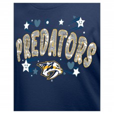 Подростковая Girls Nashville Predators New Era Navy Flip Sequin T-Shirt