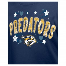 Подростковая Girls Nashville Predators New Era Navy Flip Sequin T-Shirt