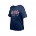 Подростковая Girls Columbus Blue Jackets New Era Navy Flip Sequin T-Shirt