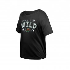 Футболка Подростковая Girls Minnesota Wild New Era Black Flip Sequin