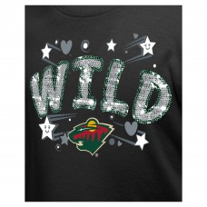 Футболка Подростковая Girls Minnesota Wild New Era Black Flip Sequin