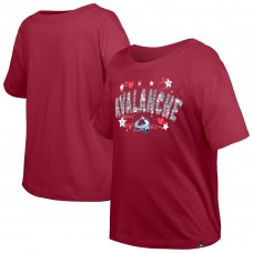 Футболка Подростковая Girls Colorado Avalanche New Era Dark Red Flip Sequin
