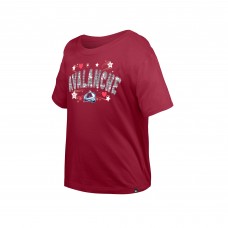 Футболка Подростковая Girls Colorado Avalanche New Era Dark Red Flip Sequin