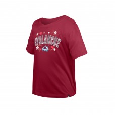 Футболка Подростковая Girls Colorado Avalanche New Era Dark Red Flip Sequin