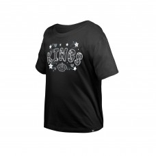 Подростковая Girls Los Angeles Kings New Era Black Flip Sequin T-Shirt