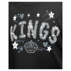 Подростковая Girls Los Angeles Kings New Era Black Flip Sequin T-Shirt