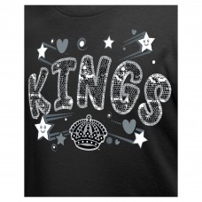 Подростковая Girls Los Angeles Kings New Era Black Flip Sequin T-Shirt