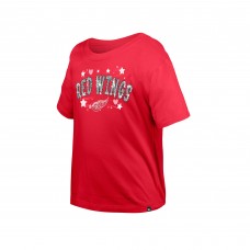 Подростковая Girls Detroit Red Wings New Era Red Flip Sequin T-Shirt