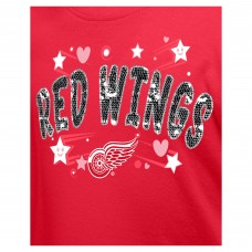 Подростковая Girls Detroit Red Wings New Era Red Flip Sequin T-Shirt
