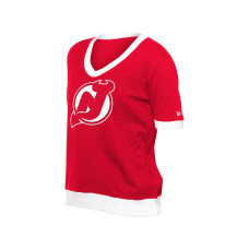 Женская футболка New Jersey Devils New Era Red Game Day Rhinestuds Женская футболка New Jersey Devils New Era Red Game Day Rhinestuds