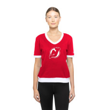 Женская футболка New Jersey Devils New Era Red Game Day Rhinestuds Женская футболка New Jersey Devils New Era Red Game Day Rhinestuds
