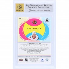 Tim Stutzle Ottawa Senators Autographed 2021-22 Upper Deck The Cup Logo Relic #TB-ST #11/15 BGS Authenticated 8.5/10 Card - 9.5,8,9,9 Subgrades