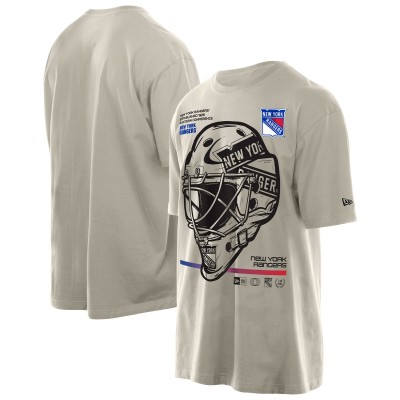New York Rangers New Era Tan Goalie Mask T-Shirt
