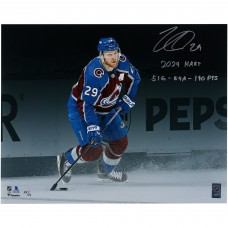 Nathan MacKinnon Colorado Avalanche Autographed Fanatics Authentic 16 x 20 Burgundy Jersey Spotlight Photograph with Multiple Inscriptions - Limited Edition #24/24 Nathan MacKinnon Colorado Avalanche Autographed Fanatics Authentic 16 x 20 Burgundy Jersey Spotlight Photograph with Multiple Inscriptions - Limited Edition #24/24