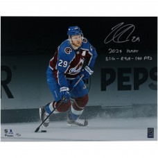 Nathan MacKinnon Colorado Avalanche Autographed Fanatics Authentic 16 x 20 Burgundy Jersey Spotlight Photograph with Multiple Inscriptions - Limited Edition of 24 Nathan MacKinnon Colorado Avalanche Autographed Fanatics Authentic 16 x 20 Burgundy Jersey Spotlight Photograph with Multiple Inscriptions - Limited Edition of 24