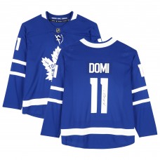Игровая джерси Max Domi Toronto Maple Leafs Autographed Fanatics Authentic Blue Fanatics Breakaway