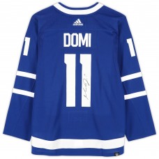 Игровая джерси Max Domi Toronto Maple Leafs Autographed Fanatics Authentic Blue adidas Authentic