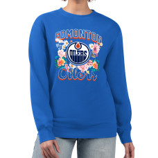 Женская свитшот Edmonton Oilers G-III 4Her by Carl Banks Royal Flower Logo Pullover Женская свитшот Edmonton Oilers G-III 4Her by Carl Banks Royal Flower Logo Pullover
