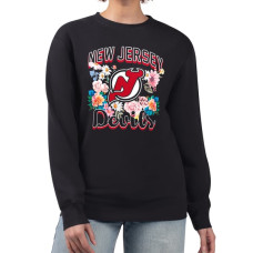 Женская свитшот New Jersey Devils G-III 4Her by Carl Banks Black Flower Logo Pullover