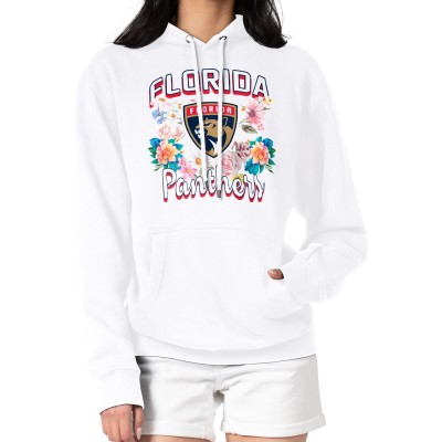 Толстовка Florida Panthers G-III 4Her by Carl Banks Womens Flower Logo - White