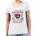 Футболка Florida Panthers G-III 4Her by Carl Banks Womens Flower Logo Fitted V-Neck - White
