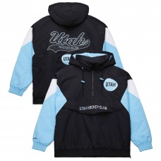 Utah Mammoth Mitchell & Ness Black Retro Anorak Half-Zip Jacket