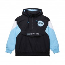 Utah Mammoth Mitchell & Ness Black Retro Anorak Half-Zip Jacket