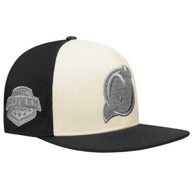 Бейсболка New Jersey Devils Pro Standard Cream/Black French Terry
