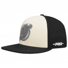 Бейсболка New Jersey Devils Pro Standard Cream/Black French Terry