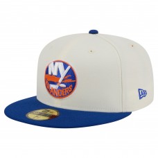 Бейсболка New York Islanders New Era White Chrome Two-Toned 59FIFTY