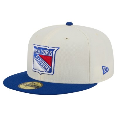 Бейсболка New York Rangers New Era White Chrome Two-Toned 59FIFTY