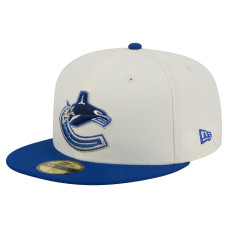 Бейсболка Vancouver Canucks New Era White Chrome Two-Toned 59FIFTY