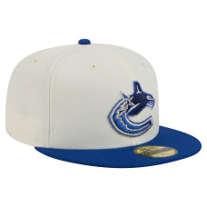 Бейсболка Vancouver Canucks New Era White Chrome Two-Toned 59FIFTY