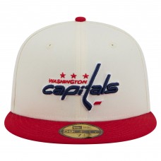 Бейсболка Washington Capitals New Era White Chrome Two-Toned 59FIFTY Бейсболка Washington Capitals New Era White Chrome Two-Toned 59FIFTY