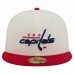 Бейсболка Washington Capitals New Era White Chrome Two-Toned 59FIFTY