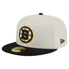 Бейсболка Boston Bruins New Era White Chrome Two-Toned 59FIFTY