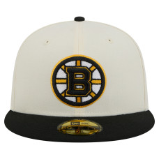 Бейсболка Boston Bruins New Era White Chrome Two-Toned 59FIFTY