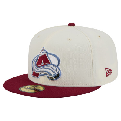 Бейсболка Colorado Avalanche New Era White Chrome Two-Toned 59FIFTY