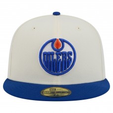 Бейсболка Edmonton Oilers New Era White Chrome Two-Toned 59FIFTY