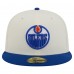 Бейсболка Edmonton Oilers New Era White Chrome Two-Toned 59FIFTY