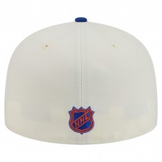 Бейсболка Edmonton Oilers New Era White Chrome Two-Toned 59FIFTY