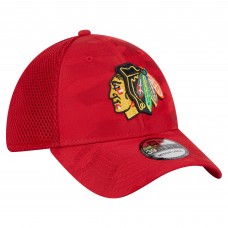 Бейсболка Chicago Blackhawks New Era Red Active Subtle Camo 39THIRTY