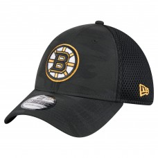 Бейсболка Boston Bruins New Era Black Active Subtle Camo 39THIRTY