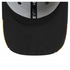 Boston Bruins New Era Black Linear Featherweight 39THIRTY Flex Hat